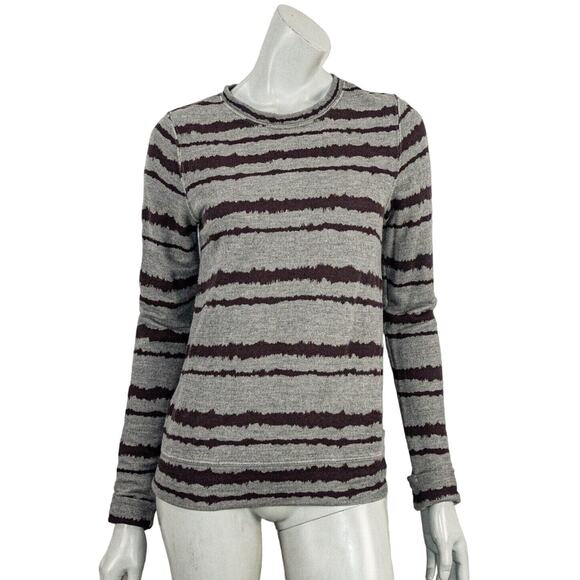 A.L.C. Conlo Striped Crew Sweater in Gray striped Size Small - Picture 3 of 8